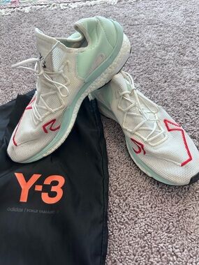 Adidas Y-3 Yohji Yamamoto Boost Sneakers White Mint Red Size 11.5